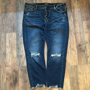 Silver Jeans Macy Skinny Crop W34/L25 Stretch